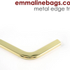 Metal Edge Trim: Style C - Small Pointed in Gold- by Emmaline Bags