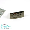 Metal Bag Labels "Custom Made" Large in 4 finishes by Emmaline Bags