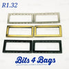 Rectangle Rings, flat alloy, for 32mm (1 1/4") straps